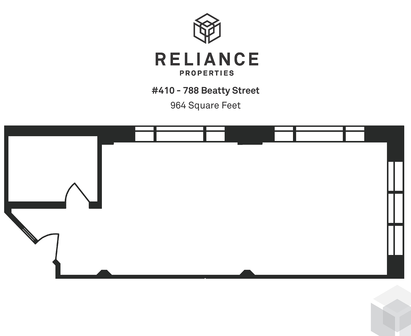 410 - 788 Beatty Street, Vancouver, BC floorplan