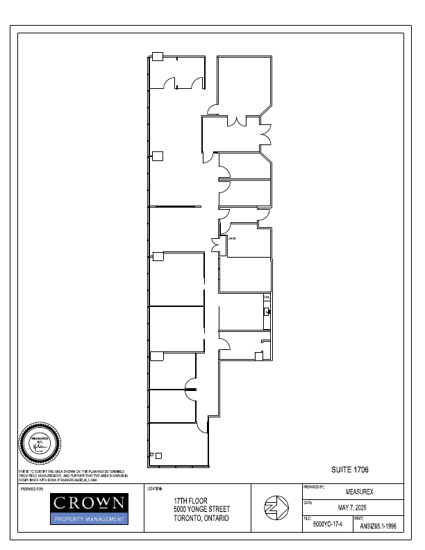 1706 - 1901 - 5000 Yonge Street, Toronto, ON floorplan