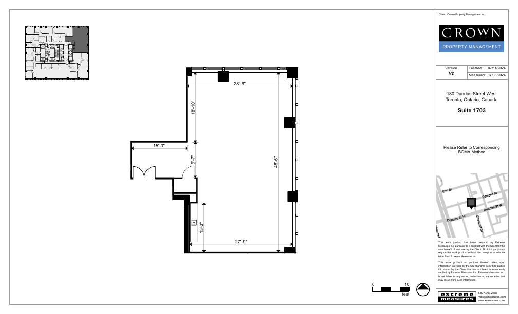 1703 - 180 Dundas Street West, Toronto, ON floorplan