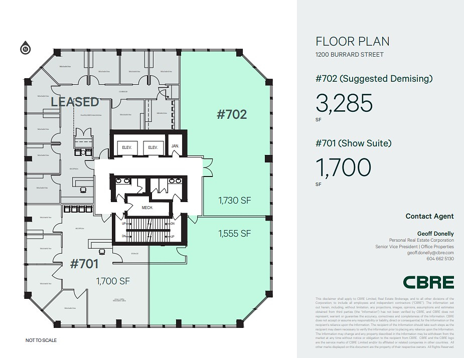 701 - 1200 Burrard Street, Vancouver, BC floorplan