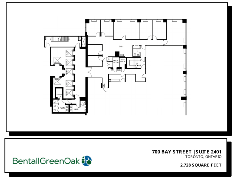 2401 - 700 Bay Street, Toronto, ON floorplan