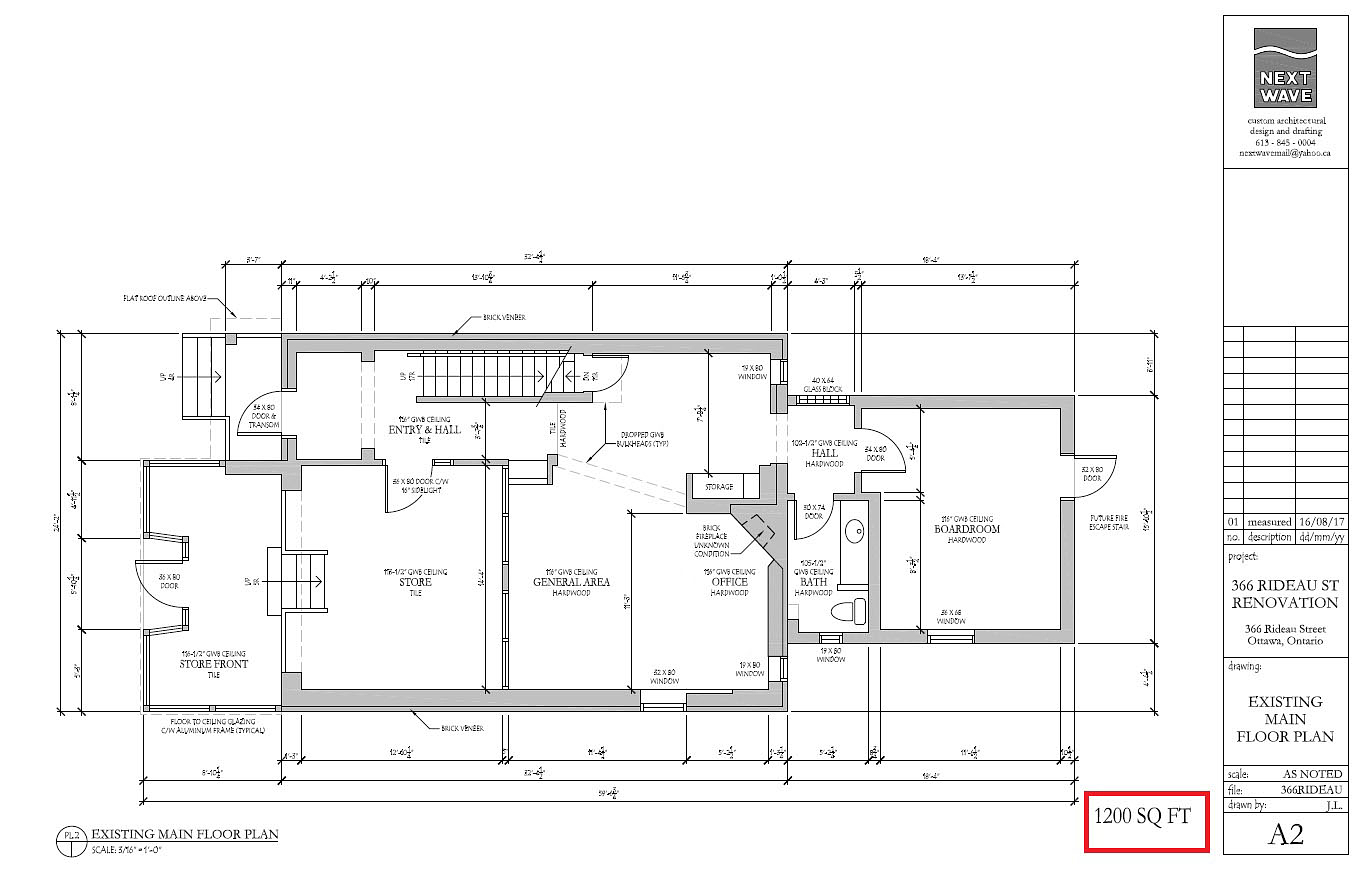 366 Rideau Street, Ottawa, ON floorplan
