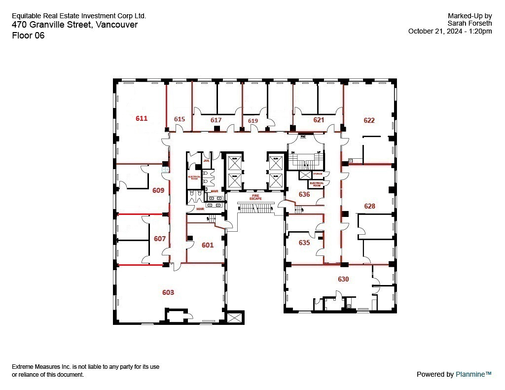 601 - 470 Granville Street, Vancouver, BC floorplan