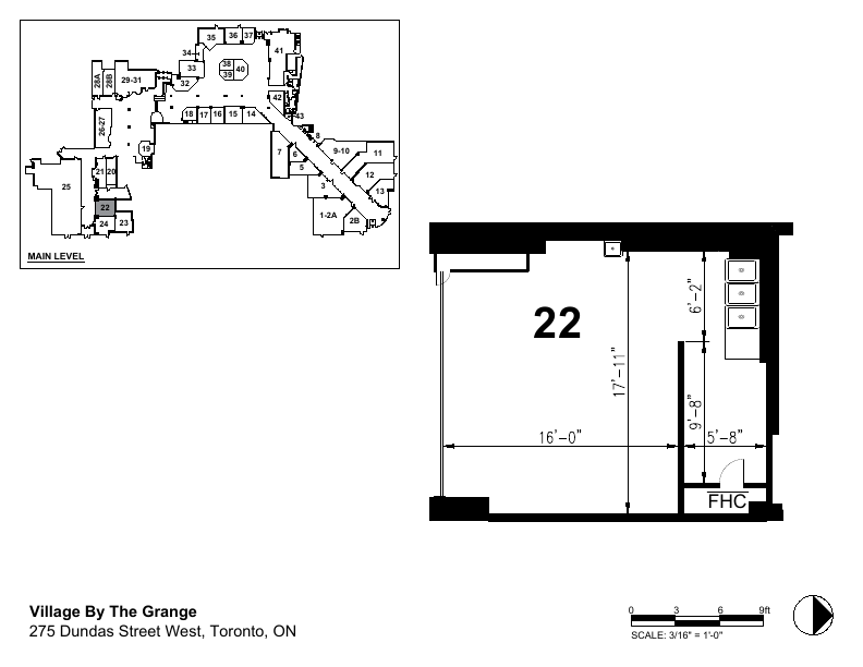 22 - 275 Dundas St W, Toronto, ON floorplan