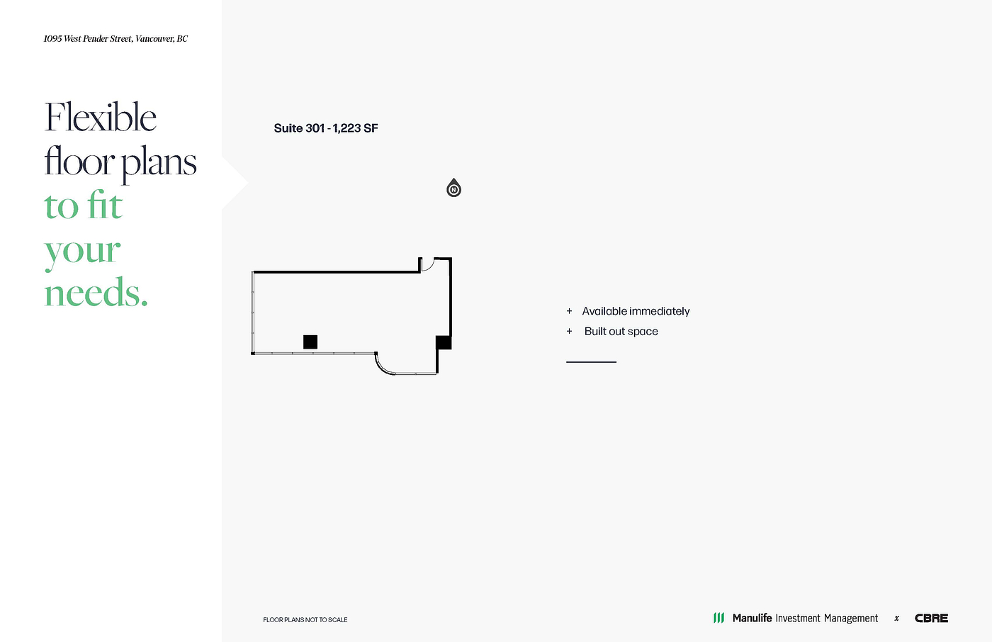 301 - 1095 West Pender Street, Vancouver, BC floorplan