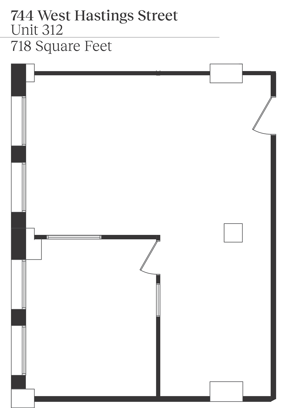 312 - 744 West Hastings Street, Vancouver, BC floorplan