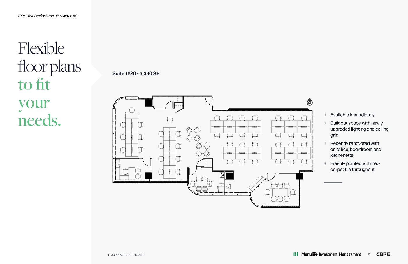 1220 - 1095 West Pender Street, Vancouver, BC floorplan