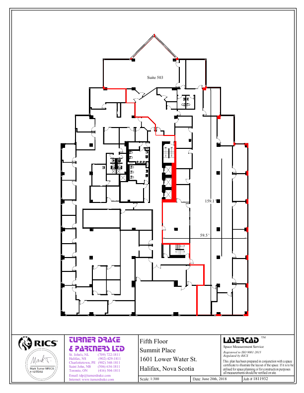 502 - 1601 Lower Water St, Halifax, NS floorplan