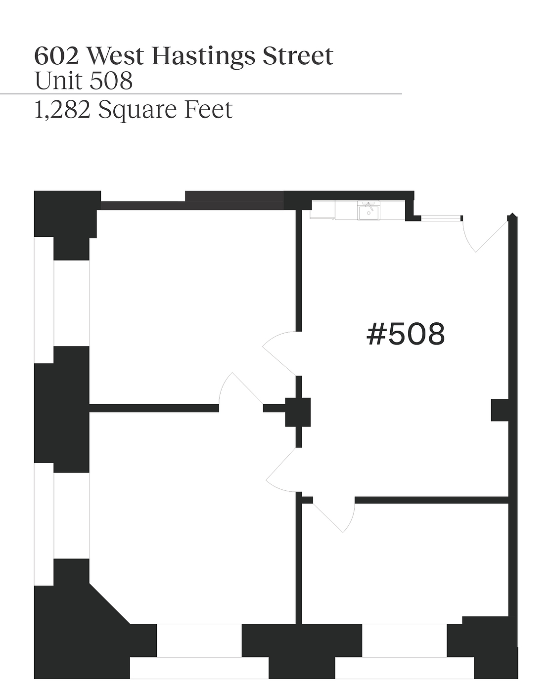 508 - 602 West Hastings Street, Vancouver, BC floorplan
