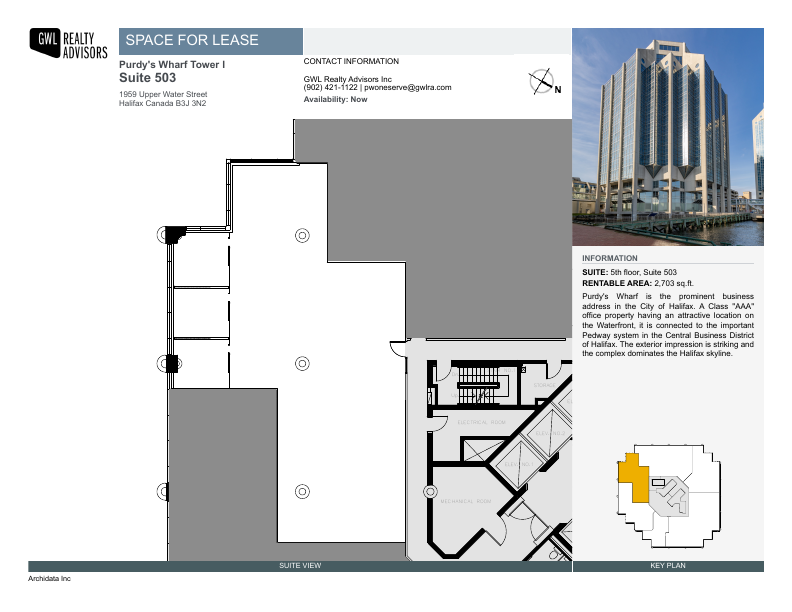 503 - 1959 Upper Water Street, Halifax, NS floorplan