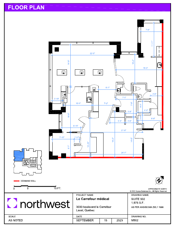 502 - 3030 Boulevard le Carrefour, Laval, QC floorplan
