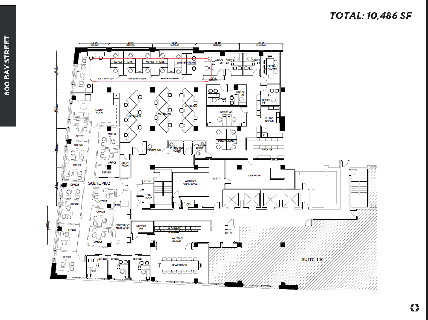 401 - 800 Bay Street, Toronto, ON floorplan