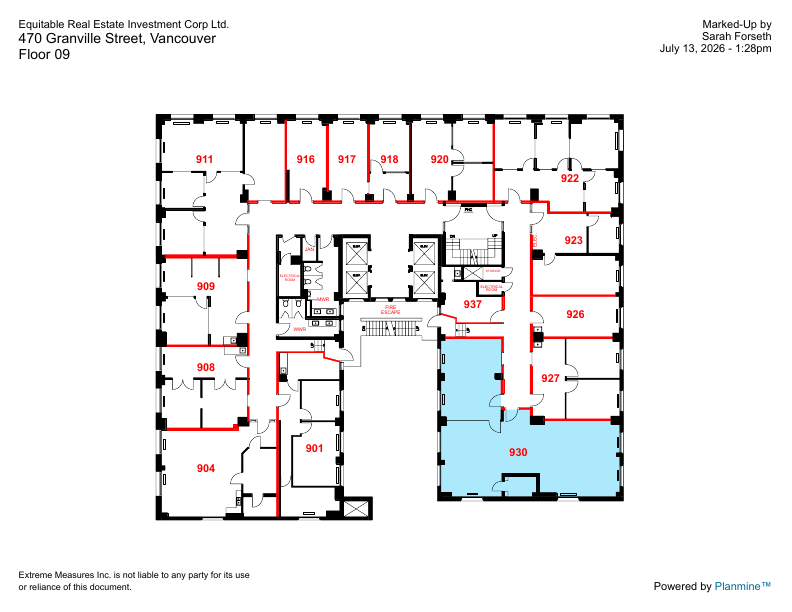 930 - 470 Granville Street, Vancouver, BC floorplan