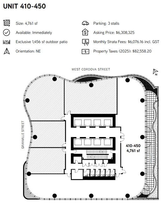 410-450 - 320 Granville Street, Vancouver, BC floorplan