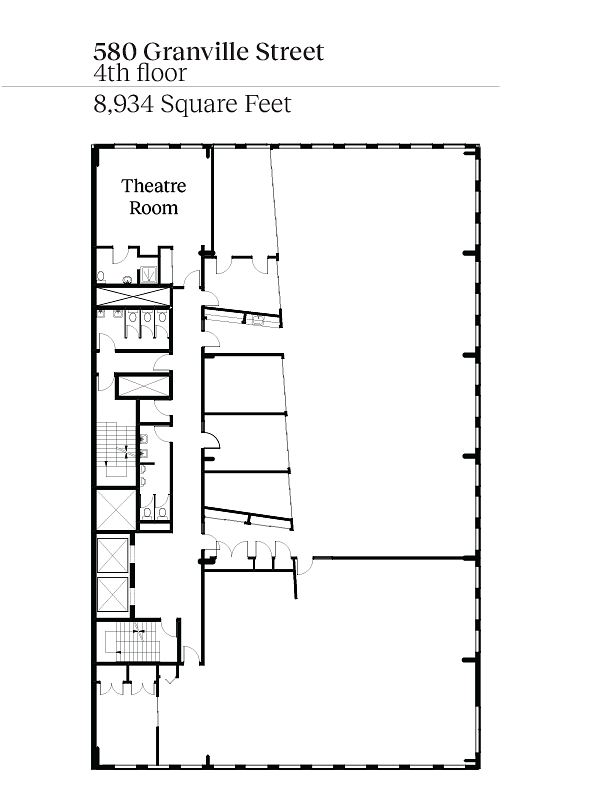 4th - 580 Granville Street, Vancouver, BC floorplan