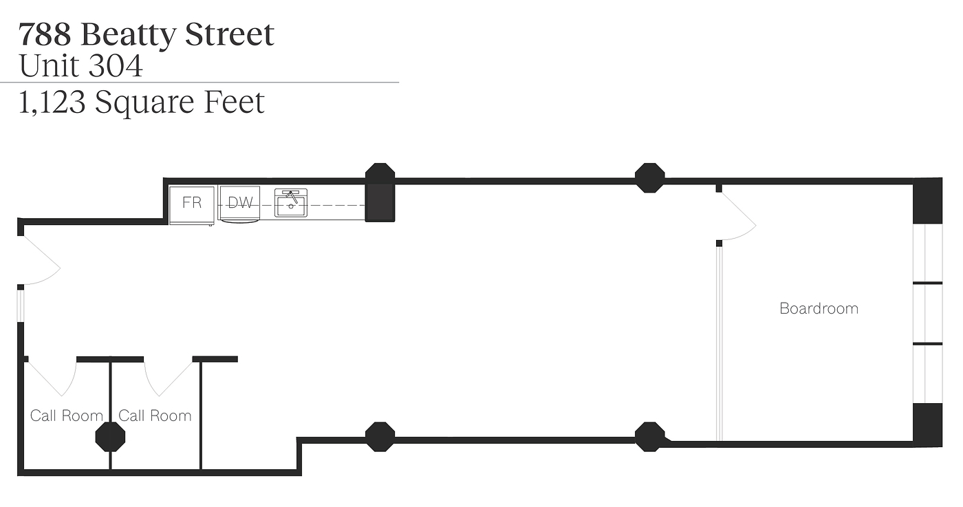 304 - 788 Beatty Street, Vancouver, BC floorplan