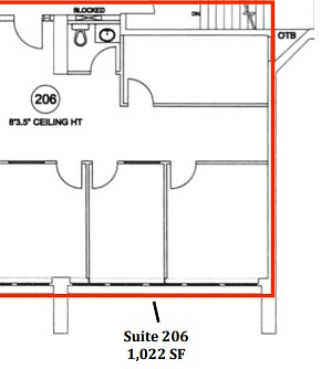 Ste 206 - 25 Charlton Avenue East, Hamilton, ON floorplan