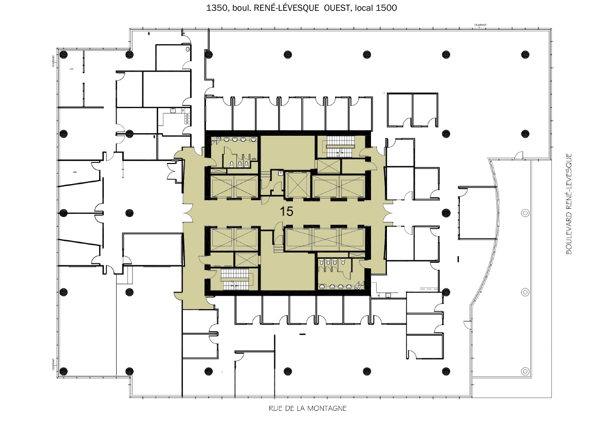 1500 - 1350 Boulevard René-Lévesque Ouest, Montréal, QC floorplan