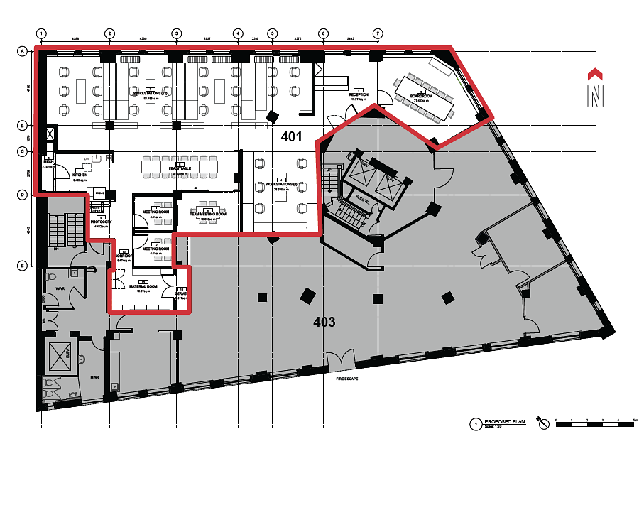 401 - 128 West Pender Street, Vancouver, BC floorplan