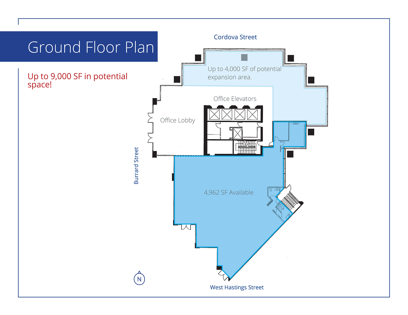 100 - 999 West Hastings Street, Vancouver, BC floorplan
