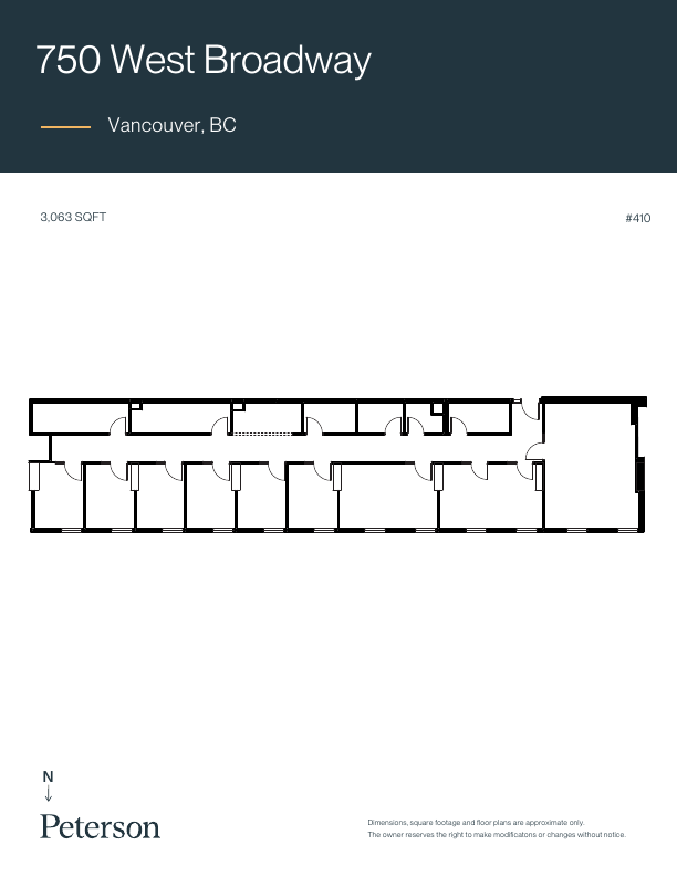 410 - 750 W Broadway, Vancouver, BC floorplan