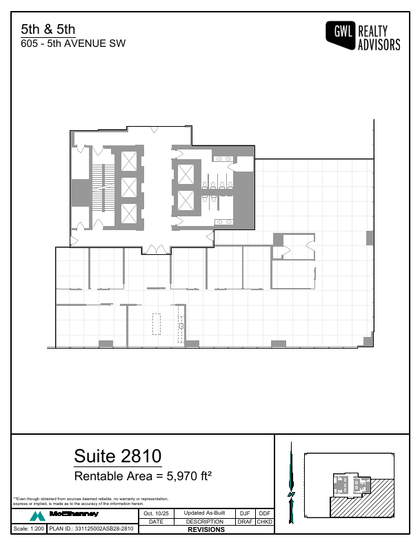 2810    - Show Suite - 605 5 Avenue Southwest, Calgary, AB floorplan