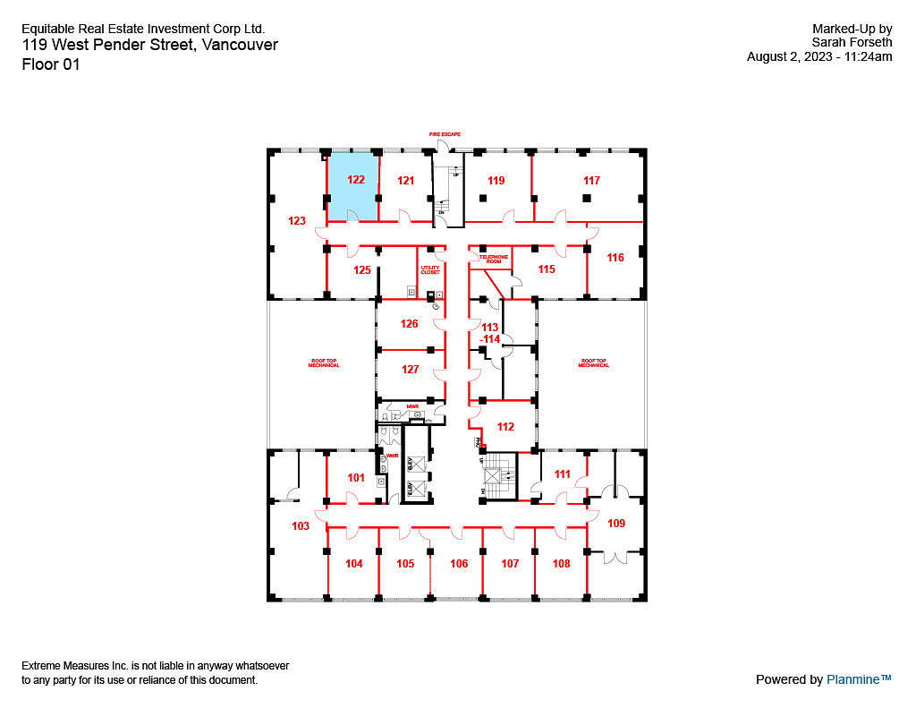 122 - 119 West Pender Street, Vancouver, BC floorplan