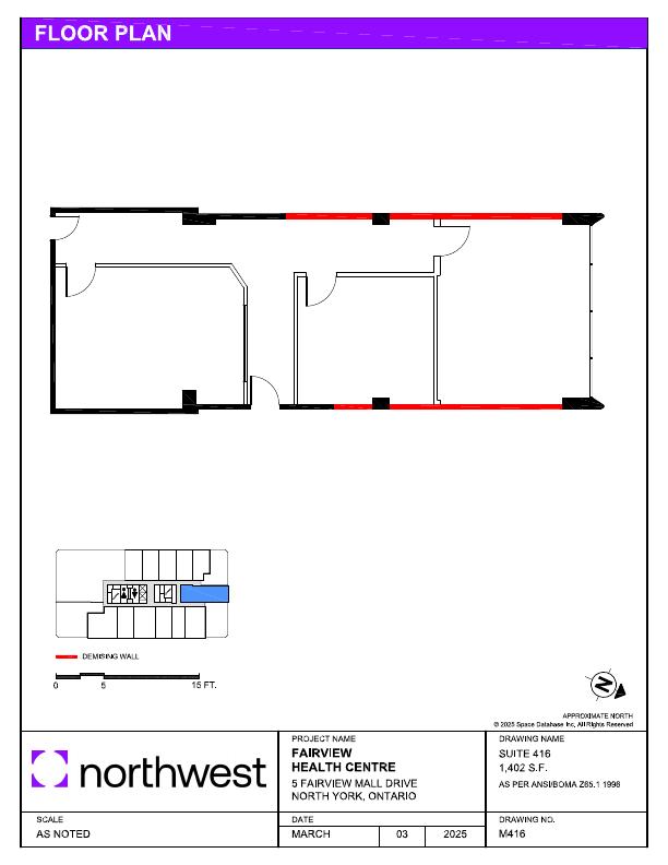 416 - 5 Fairview Mall Dr, Toronto, ON floorplan