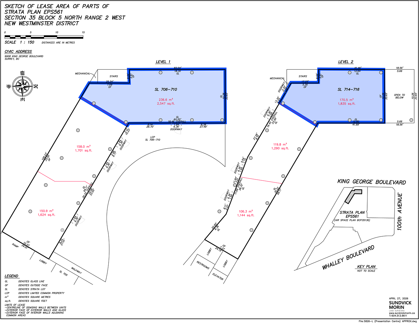 End-Cap - 9908 King George Boulevard, Surrey, BC floorplan