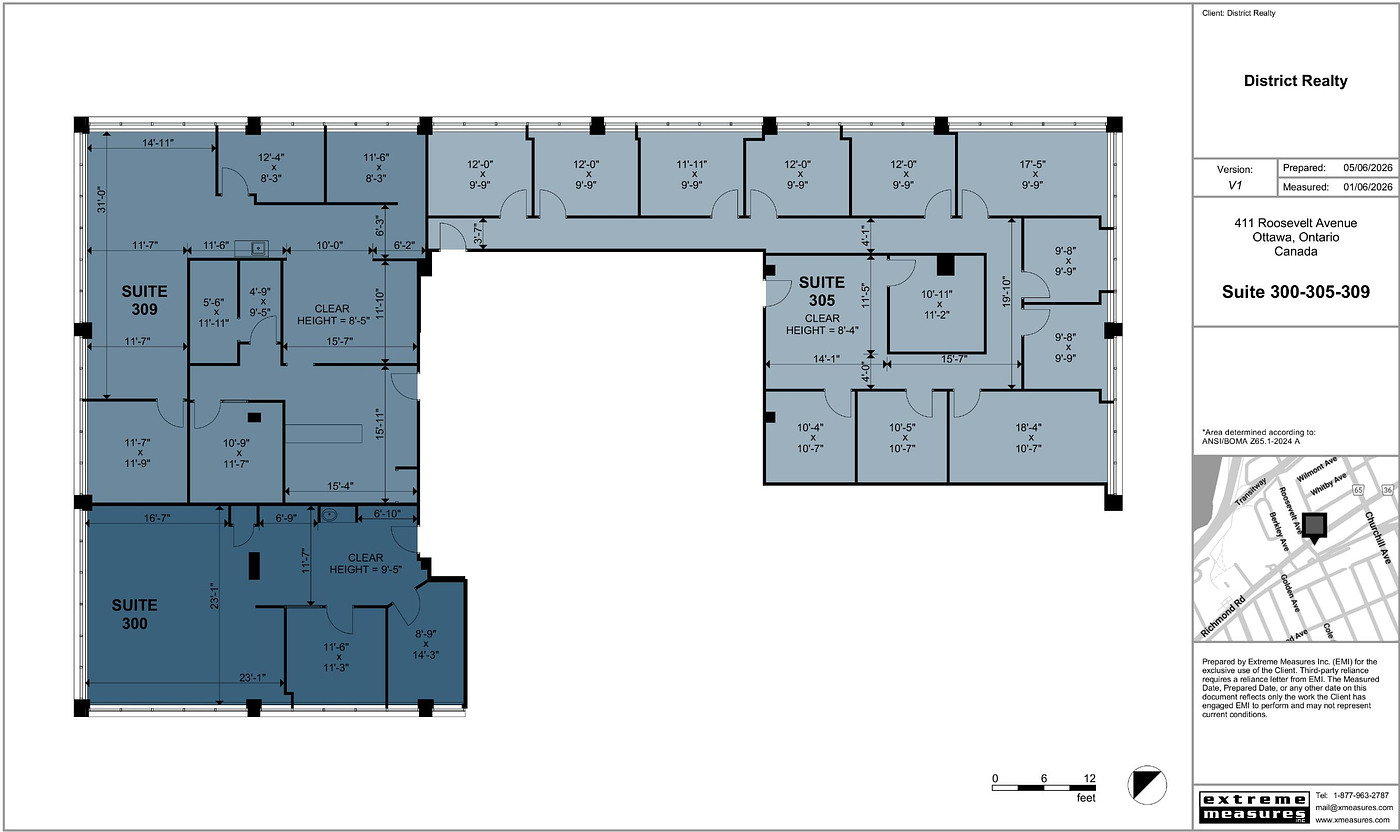 300-305-309 - 411 Roosevelt Ave, Ottawa, ON floorplan