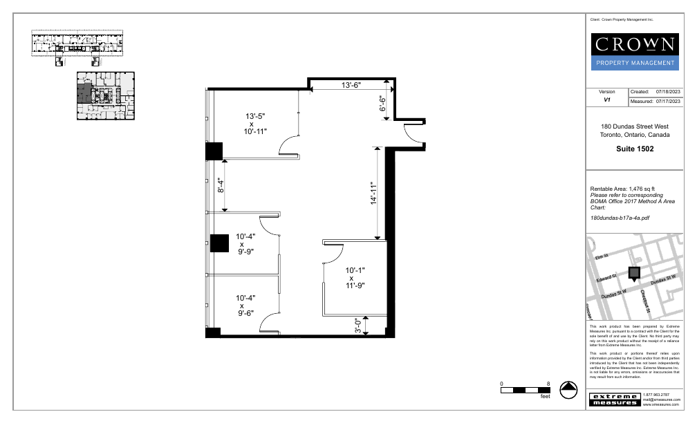 1502 - 180 Dundas Street West, Toronto, ON floorplan