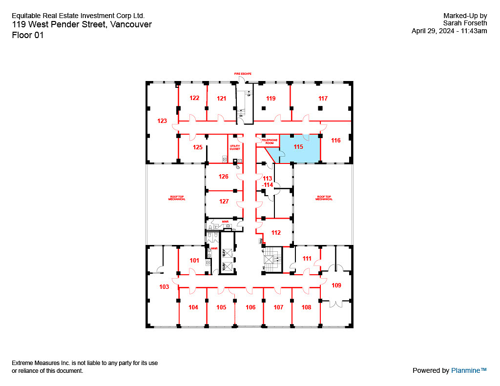 115 - 119 West Pender Street, Vancouver, BC floorplan