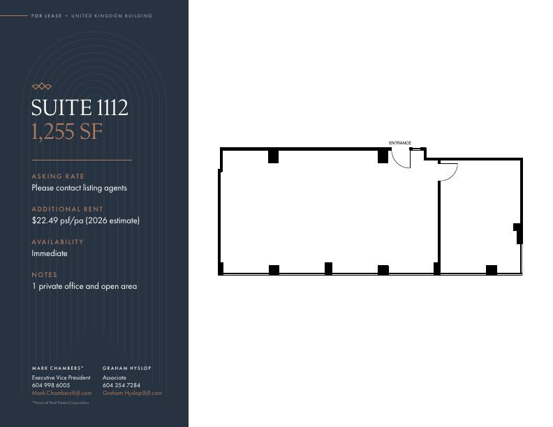 1112 - 409 Granville St, Vancouver, BC floorplan