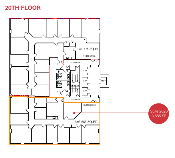 2020 - 633 6 Avenue Southwest, Calgary, AB floorplan