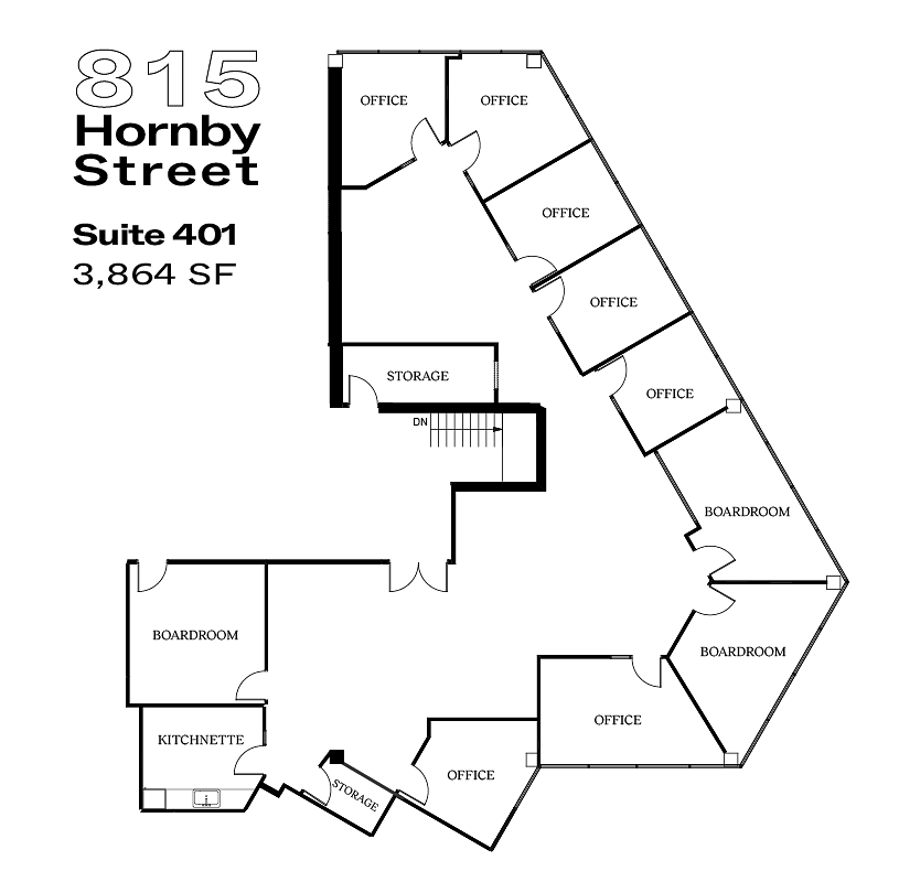 401 - 815 Hornby Street, Vancouver, BC floorplan
