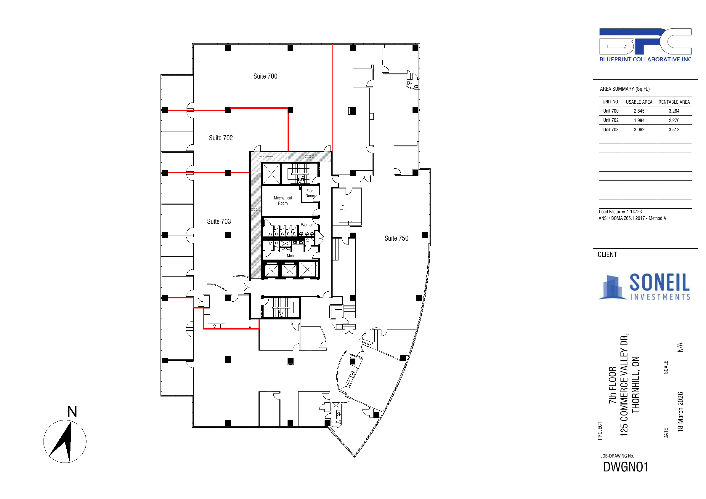 703 - 125 Commerce Valley Drive West, Markham, ON floorplan