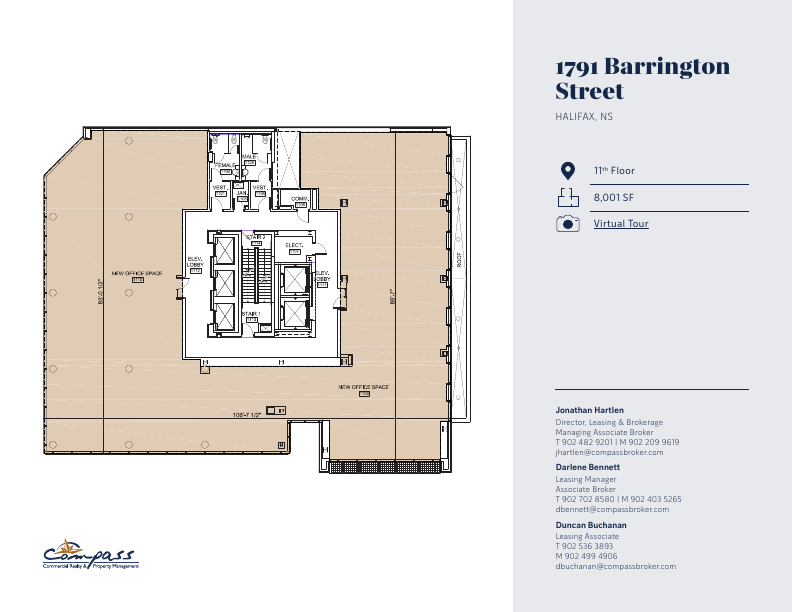 1100 - 1791 Barrington Street, Halifax, NS floorplan