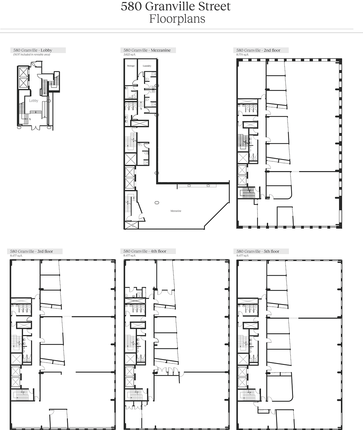 BLDG - 580 Granville Street, Vancouver, BC floorplan