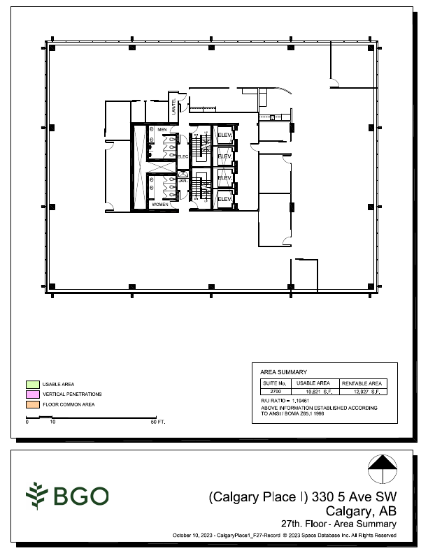 2700 - 330 5 Avenue Southwest, Calgary, AB floorplan