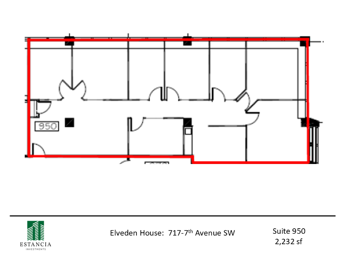 950 - 717 7 Ave SW, Calgary, AB floorplan