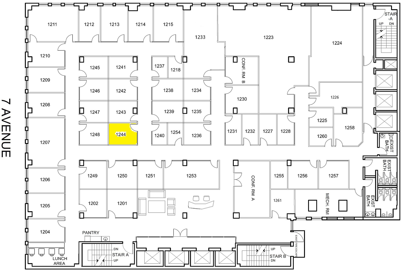 1244 - 469 7th Avenue, New York, NY floorplan