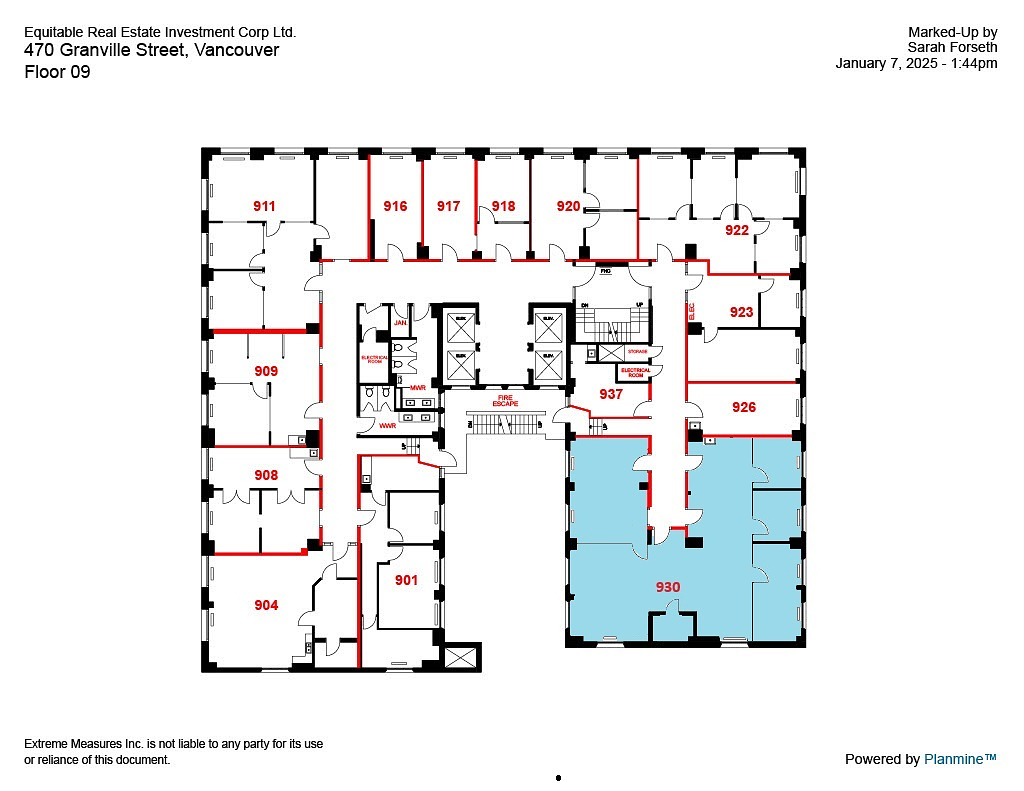 930 - 470 Granville Street, Vancouver, BC floorplan