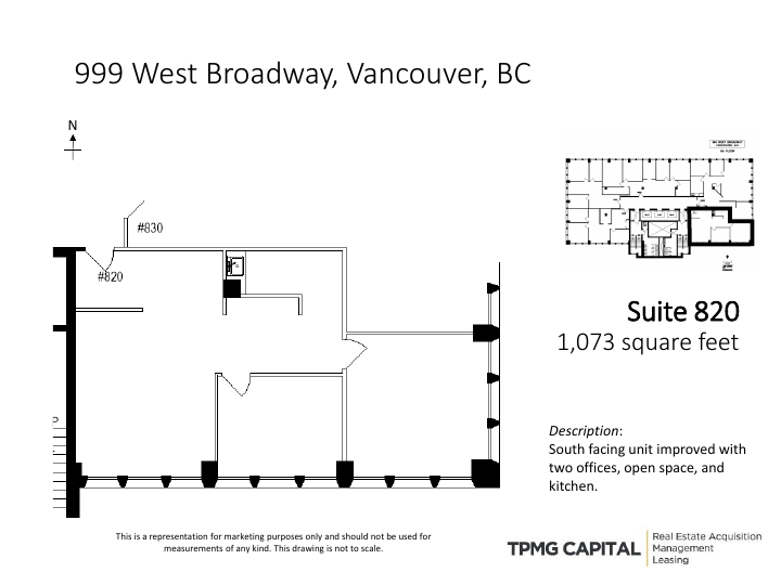 820 - 999 W Broadway, Vancouver, BC floorplan