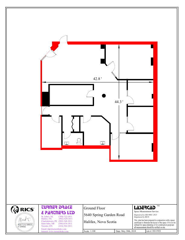 B109 - 5640 Spring Garden Rd, Halifax, NS floorplan