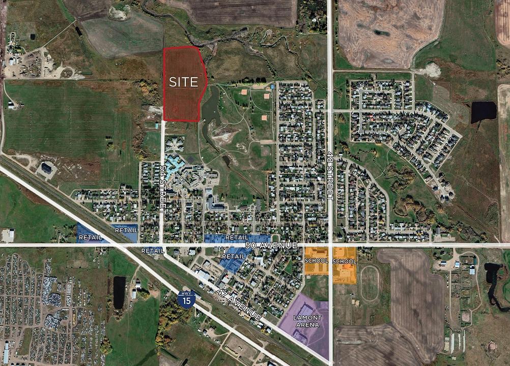54th Street and 58th Avenue, Lamont, AB
