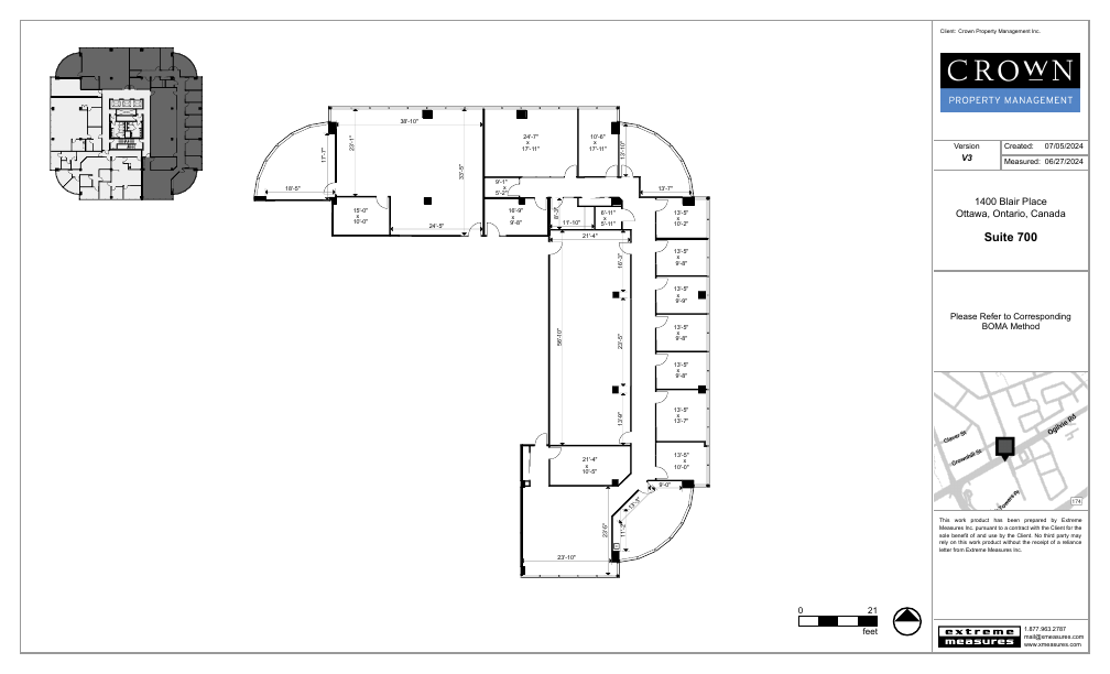 700 - 1400 Blair Towers Place, Ottawa, ON floorplan