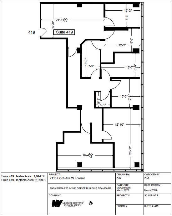 419 - 2115 Finch Avenue West, Toronto, ON floorplan