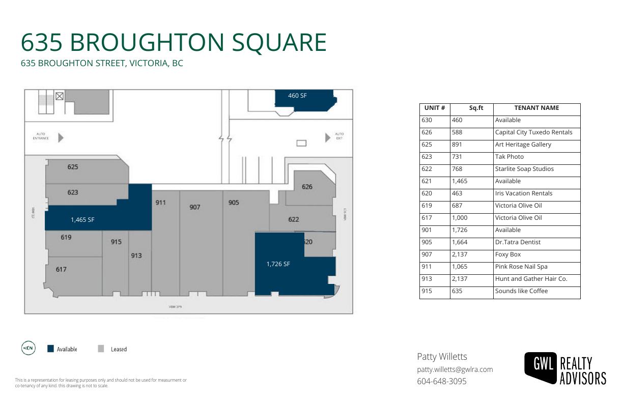 621 - 635 Broughton Street, Victoria, BC floorplan