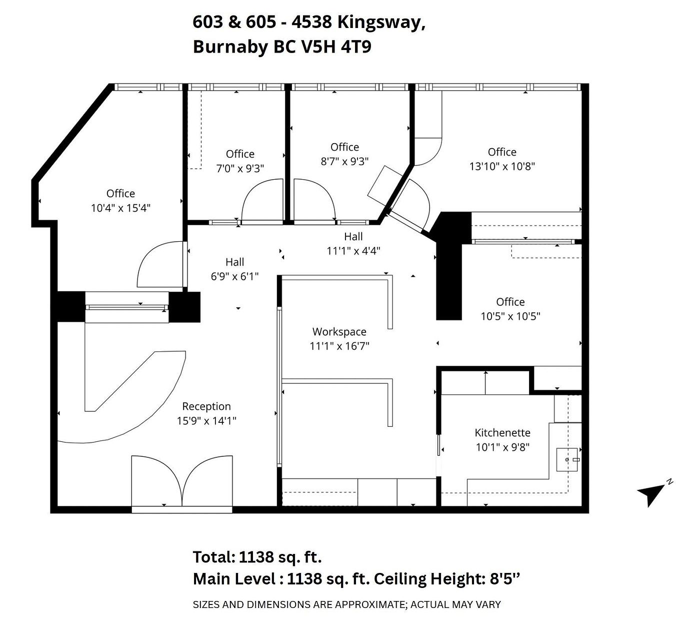 603 - 4538 Kingsway, Burnaby, BC floorplan