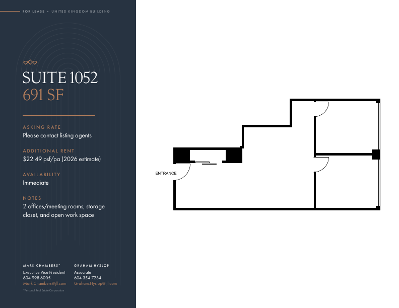 1052 - 409 Granville St, Vancouver, BC floorplan